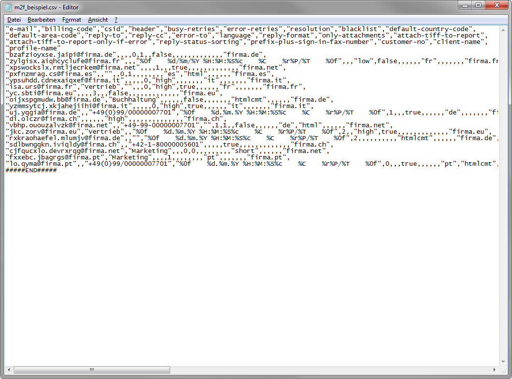 Import file format and components